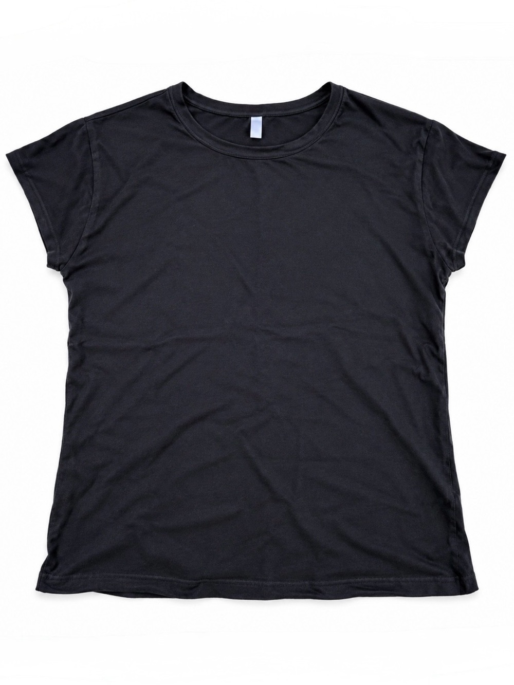WOMENS BLACK CREWNECK T-SHIRT